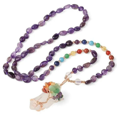 Buy 1 Free 1 Amethyst 7 Chakra Tree Of Life Necklace-Your Soul Place